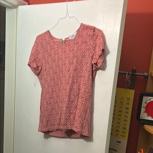 Pink Textured Women's Top